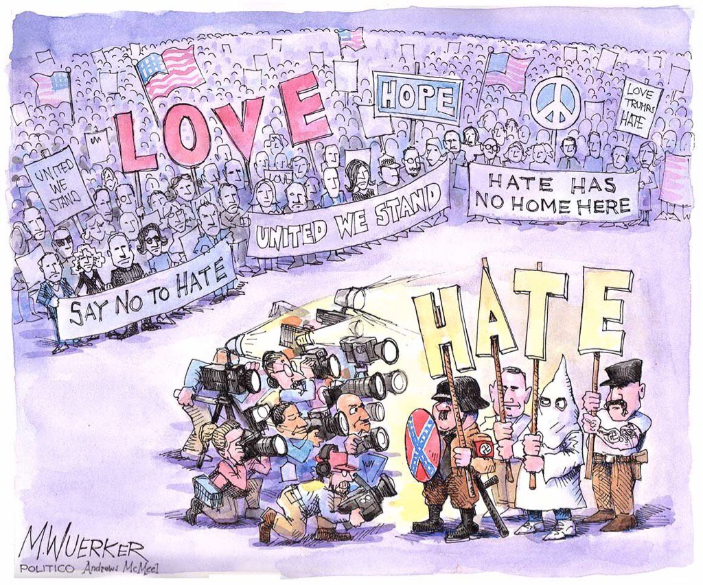 Press focuses on hate rather than love