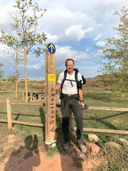 This sign said 593 km to go. But there were many contradicting signs.