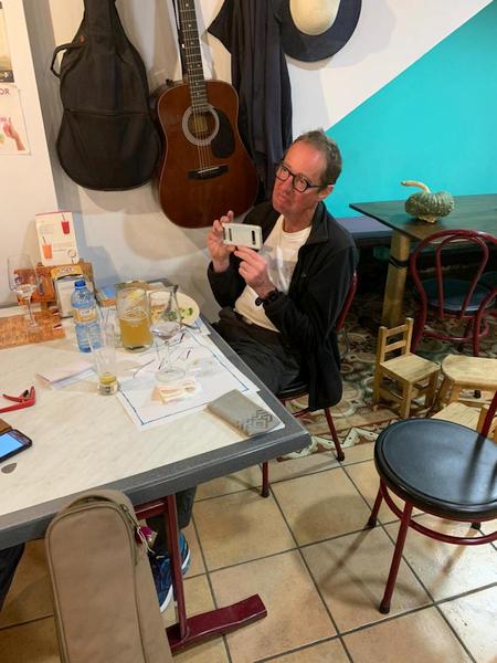 Claus in El Burgo Ranero (I think). All the guitars