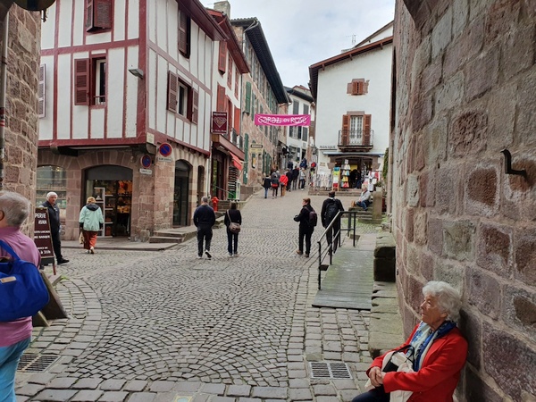 The pedestrian street in St. Jean Pied de Port. Actually part of the Camino Frances. Every pilgrim from northern Europe would pass through this street.