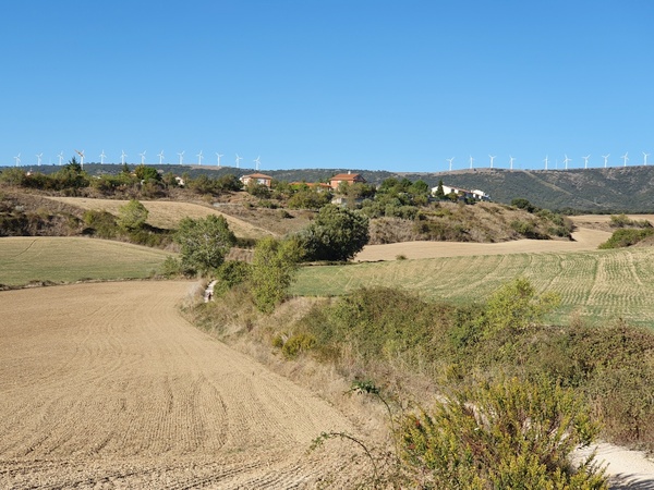 Looking back at Alto Del Perdón. Beautiful day.