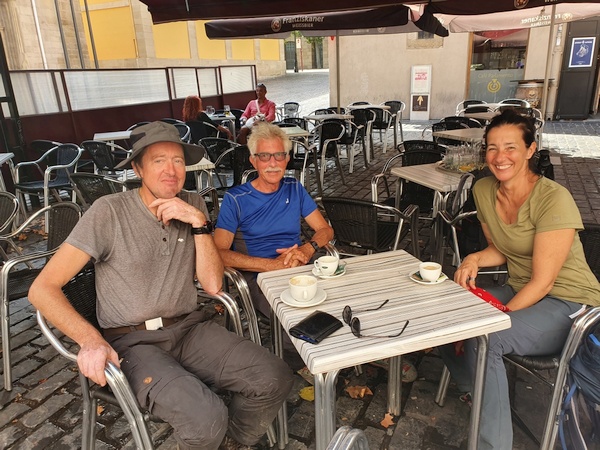 Lunch in Logrono. Elisabeth introduced us to Caña beers. Hard to beat habit.