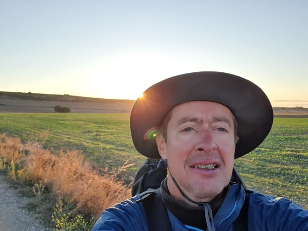 Yours truly caught in the sunrise. A rare sight.