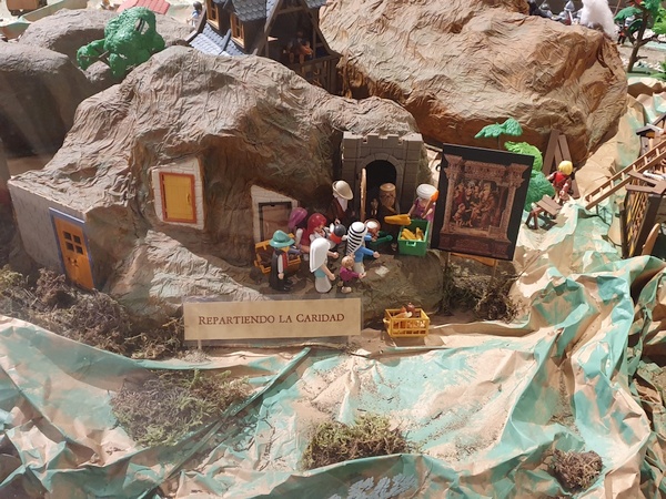 Inside "Cathedral of Santo Domingo de la Calzada". They also had visualisation of the famous story built with LEGO figures.