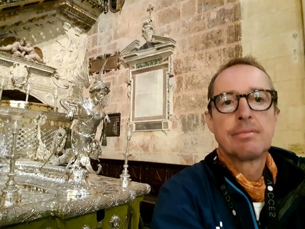 Yours truly next to the silvery