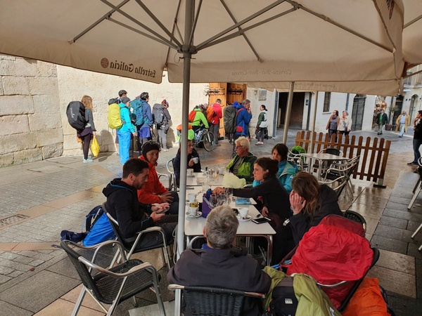 "The last supper". This is where we said goodbye to Elisabeth, Eleonora and Carola in Burgos. But they caught up with us later.