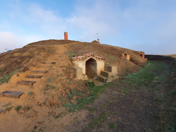 Funny hobbit houses at Moratinos, Palencia. They are, however, food storage