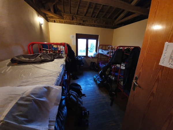 Dormitory at our albergue in El Burgo Ranero. Not the best we had met.