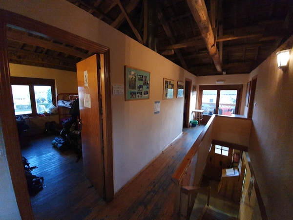 Upstairs view of our albergue in El Burgo Ranero. Not the best we had met.