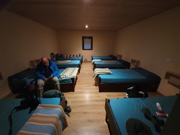 Albergue San Pelayo in Puente Villarente. So beautiful, so classy. No bunk beds but real beds.