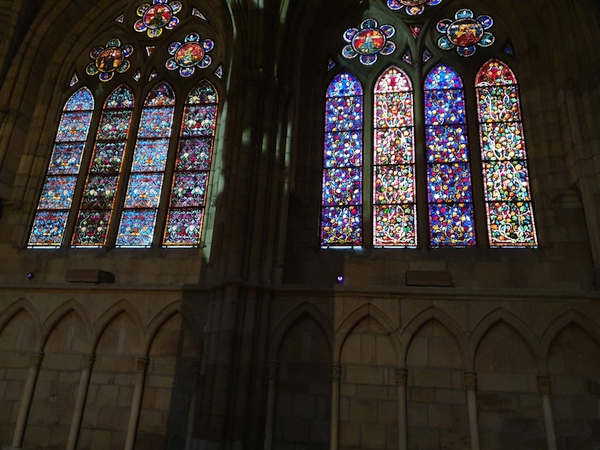 The inside of the Burgos Cathedral. Using new techniques, the architects were able to put windows in the walls and play with light. The story was amazing.