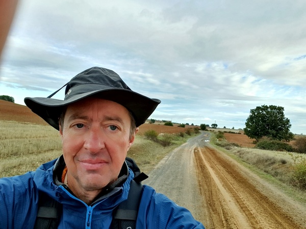 Day 17: Crazy day. Could not find the Camino again. Walked for many kilometers and resorted to using GPS. Here I am some 12 km SW of Leon.