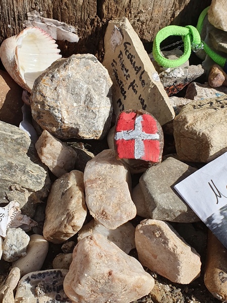 The stone I had brought from home to leave at Cruz de Ferro.
