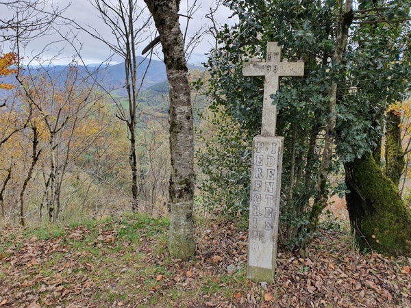 Another, older cross, in remembrance of a pilgrim - I think?