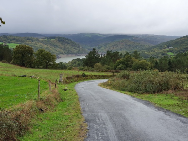 Just outside Portomarin. The lake ahead is part of the river Minho (?)