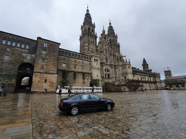 The square in front of the Cathedral where the pilgrims gather