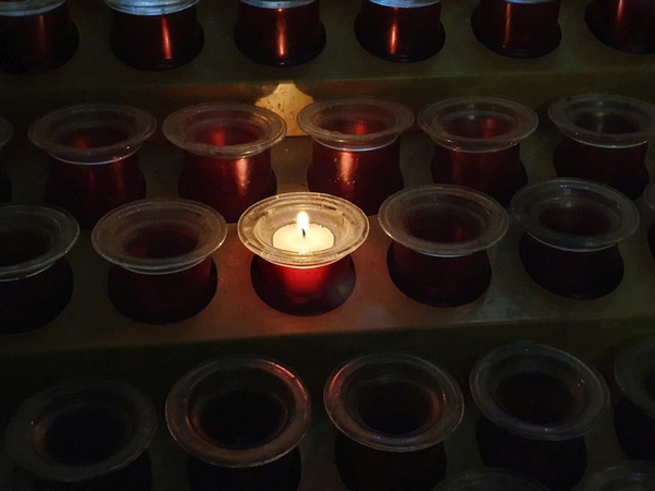 I lit a candle in the Cathedral.